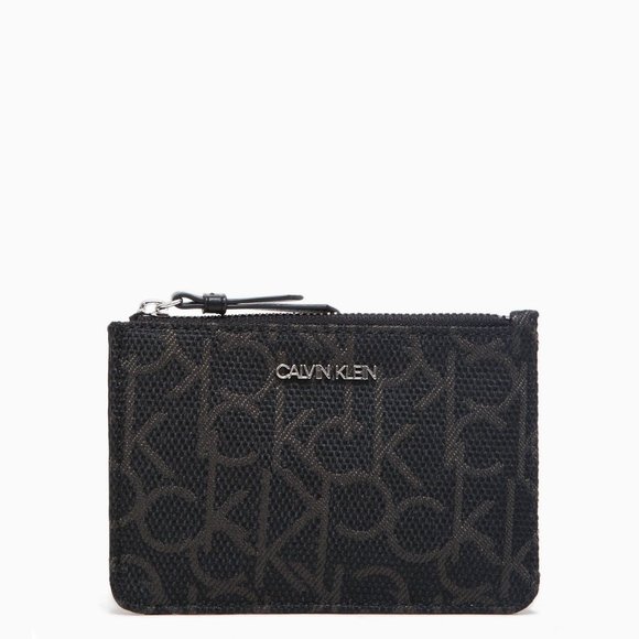Calvin Klein Offset MonogramLogo Key Fob Card Case - Picture 1 of 4